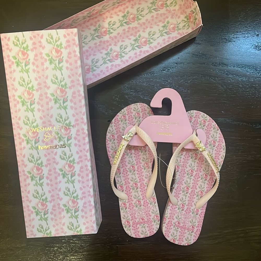 New With Tags/Box Loveshackfancy x Havaianas Girl’s Flip Flops